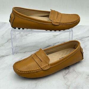 Artisure Women's 7 Classic Genuine Leather Penny Loafers Driving Moccasins Clay